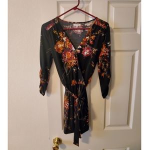 Tie front fall romper